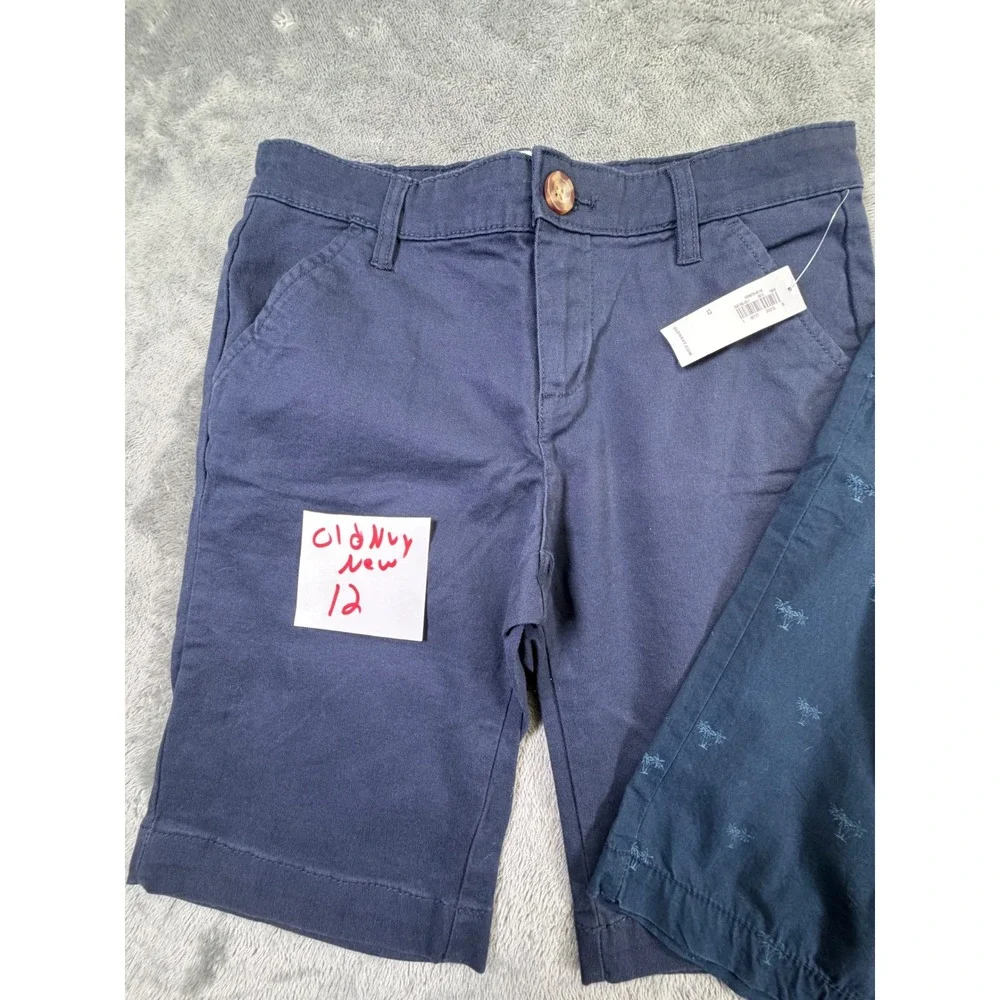 Boys Shorts Bundle Old Navy Chino Navy Palm Abercrombie Grey Sweat Size 12 13/14